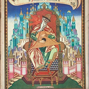 Title page of Souvenir program for the opera The Tale of Tsar Saltan by N. Rimsky-Korsakov, 1928. Artist: Bilibin, Ivan Yakovlevich (1876-1942)