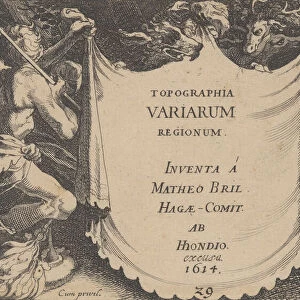 Title to Topographia Variarum Regionum, 1614. Creator: Simon Wynhoutsz Frisius