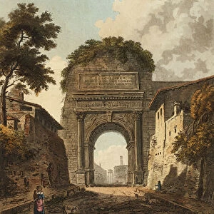 Tituss Arch, plate ten from the Ruins of Rome, published March 1, 1796