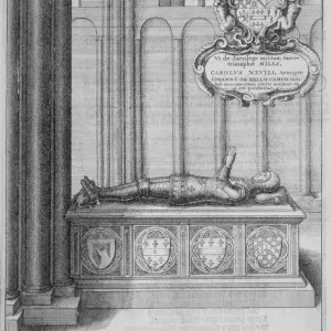 Tomb of John Beauchamp in old St Pauls Cathedral, City of London, 1656. Artist