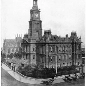 Town Hall and Square, Sydney, Australia, late 19th century. Artist: John L Stoddard