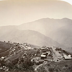 The Town on the Hill, New Almaden, 1863. Creator: Carleton Emmons Watkins