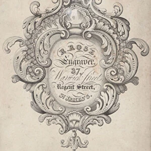 Trade Card for R. Rose, Engraver, 19th century. Creator: Anon