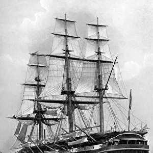 The training ship HMS St Vincent at Portsmouth, Hampshire, 1896. Artist: Symonds & Co