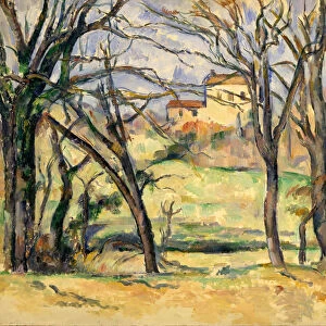 Trees and Houses Near the Jas de Bouffan, 1885-86. Creator: Paul Cezanne