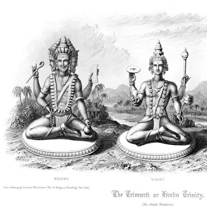 The Trimurti or Hindu Trinity. Artist: Andrew Thomas