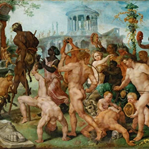 The Triumphal Procession of Bacchus, c. 1536. Artist: Heemskerck, Maarten Jacobsz, van (1498-1574)