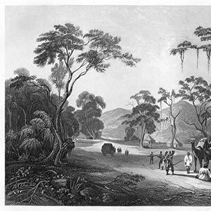 Troops encamped at the entrance to the Keree Pass, north of Meerut, India, c1860