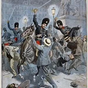 Trouble in Belgium, 1899. Artist: Oswaldo Tofani