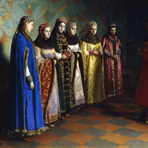 Tsar Alexei Mikhailovich Choosing a Bride, 1882. Artist: Sedov, Grigori Semyonovich (1836-1884)