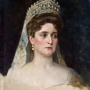 Tsarina Alexandra Fyodorovna, 1907. Artist: Nikolai Bodarevsky