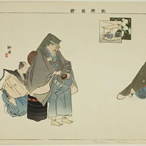 Tsuen (Kyogen), from the series "Pictures of No Performances (Nogaku Zue)", 1898. Creator: Kogyo Tsukioka. Tsuen (Kyogen), from the series "Pictures of No Performances (Nogaku Zue)", 1898. Creator: Kogyo Tsukioka