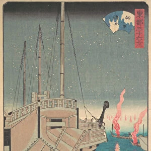 Tsukudajima Gyoshoi, 1868. 1868. Creator: Ando Hiroshige