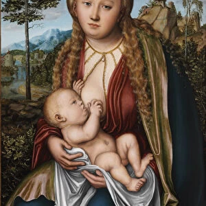 Tthe Virgin suckling the Child. Artist: Cranach, Lucas, the Elder (1472-1553)