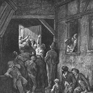 Turn Him Out ! - Ratcliff, 1872. Creator: Gustave Doré