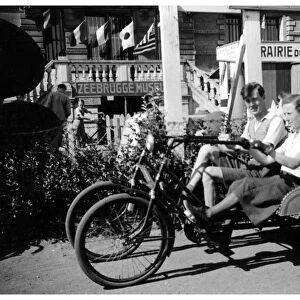 Two-seater tricycle, Zeebrugge, Belgium, 1936