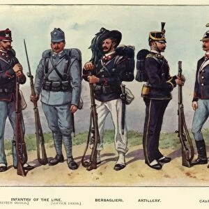 Types of the Italian Army, 1919. Creator: Richard Simkin