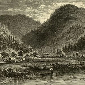 Tyrone Gap, View from the Bridge, 1874. Creator: Adolf Closs