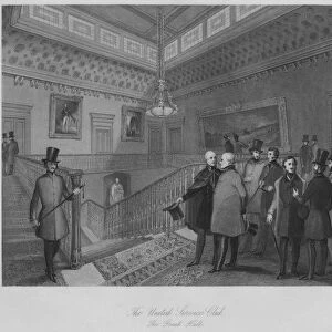The United Service Club. The Great Hall, c1841. Artist: Henry Melville