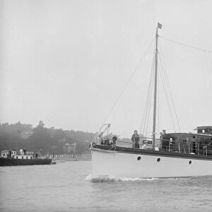 Unknown motor yacht under way, c1937. Creator: Kirk & Sons of Cowes