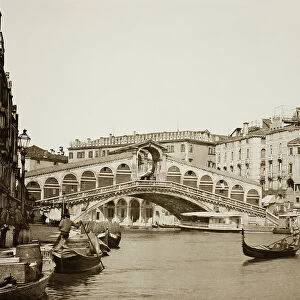 Untitled (93), c. 1890. [Rialto Bridge, Venice]. Creator: Unknown