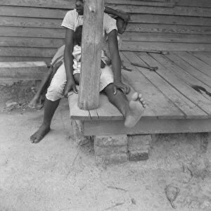 Untitled, [children on porch], between 1935 and 1942. Creator: Dorothea Lange