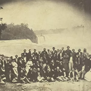 Untitled (Group at Niagara Falls), c. 1860. Creator: Unknown