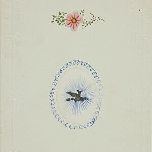 Untitled Valentine (Silver Dove), c. 1850. Creator: George Kershaw
