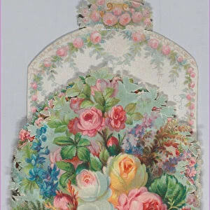 Valentine - Mechanical -- a decorated armoire (chest), ca. 1875. ca. 1875. Creator: Anon