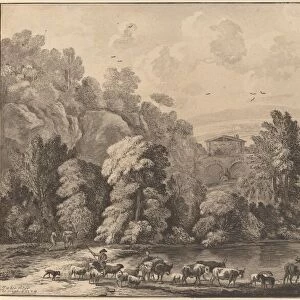 Valley with an Aged Castle, 1784, published 1786. Creator: Cornelis Brouwer