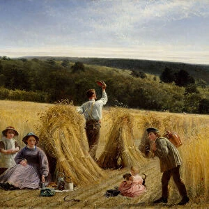 The Valleys Stand Thick With Corn, 1865. Creator: Richard Redgrave