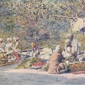 A Vegetable Market, Peshawur, 1905. Artist: Mortimer Luddington Menpes