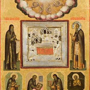 Venerable Anthony and Theodosius of the Caves, 17th century. Artist: Russian icon