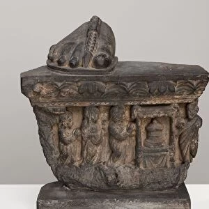 Veneration of the Buddhas Relics, Kushan period, 2nd / 3rd century. Creator: Unknown