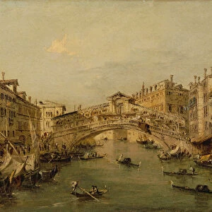 Venice: The Rialto. Creator: Workshop of Francesco Guardi (Italian, Venice 1712-1793 Venice)