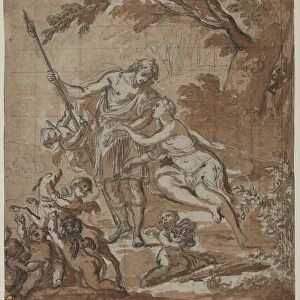 Venus and Adonis, 1713. Creator: Unknown