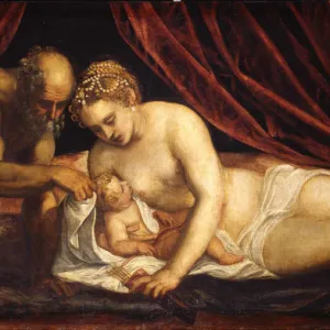 Venus, Vulcan and Cupid. Artist: Tintoretto, Jacopo (1518-1594)