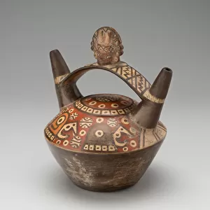 Vessel with Abstract Motifs and a Modeled Head, A. D. 700 / 900. Creator: Unknown