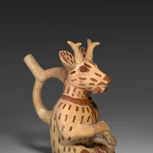 Vessel in the Form of a Deer Impersonator, 100 B. C. / A. D. 500. Creator: Unknown