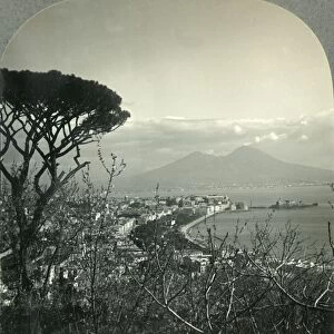 Vesuvius and Beautiful Naples from Posilipo Heights, Italy, c1930s. Creator: Unknown
