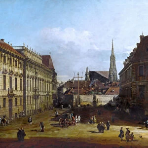 Vienna, the Lobkowitzplatz, Between 1758 and 1761. Artist: Bellotto, Bernardo (1720-1780)