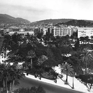 View of Albert I Gardens, Nice, South of France, early 20th century