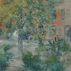 View from the Artists Window, Grove Street, ca. 1900. Creator: Robert Frederick Blum