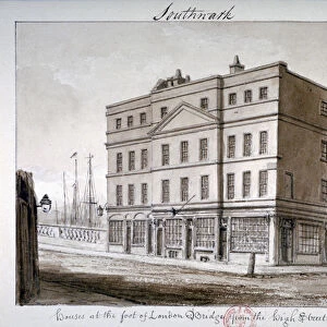 View of Borough High Street and the corner of London Bridge, Southwark, London, 1828 Artist