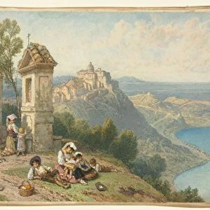 View of Castel Gandolfo, c. 1870s. Creator: Myles Birket Foster (British, 1825-1899)