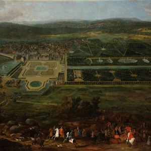 View of the Chateau de Fontainebleau, 1718-1725. Artist: Martin, Pierre-Denis II (1663-1742)
