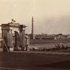 [View of Chowringhee from Government House, Calcutta], 1858-61