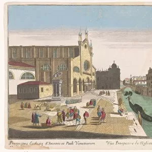 View of the church of St. John and Paul of Venice, 1700-1799. Creator: Unknown