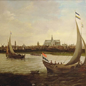 View of the city of Haarlem from the north