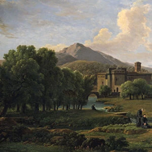 View of the Convent of Grotta Ferrata, near Rome, 1844. Artist: Jean Joseph Xavier Bidauld